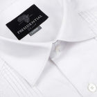 Classic White Long Sleeve Cotton Sateen Embroidered Multi-Pocket Men's Shirt