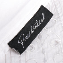 Classic White Long Sleeve Cotton Sateen Embroidered Multi-Pocket Men's Shirt