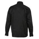Black Long Sleeve Cotton Sateen Embroidered Multi-Pocket Men's Shirt