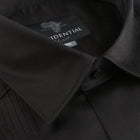 Black Long Sleeve Cotton Sateen Embroidered Multi-Pocket Men's Shirt