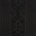 Black Long Sleeve Cotton Sateen Embroidered Multi-Pocket Men's Shirt