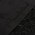 Black Long Sleeve Cotton Sateen Embroidered Multi-Pocket Men's Shirt