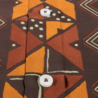 Solid Kuba Burnt Orange Men's Jacquard Satin Luxury Formal Shirt