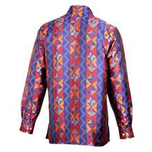 Solid Kuba Blue Men's Jacquard Satin Luxury Formal Shirt