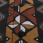 Solid Kuba Brown Men's Jacquard Satin Luxury Formal Shirt