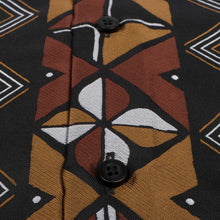 Solid Kuba Brown Men's Jacquard Satin Luxury Formal Shirt