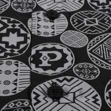 African Baloons Silver Men's Jacquard Satin Luxury Formal Shirt