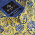 African Baloons Yellow Men's Jacquard Satin Luxury Formal Shirt