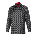 African Circle - Black Long Sleeve Jacquard Woven Men's Shirt