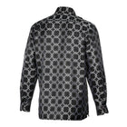 African Circle - Black Long Sleeve Jacquard Woven Men's Shirt
