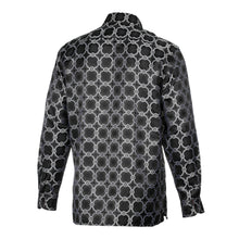 African Circle - Black Long Sleeve Jacquard Woven Men's Shirt