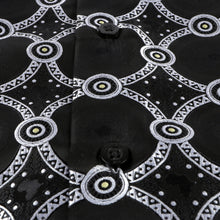 African Circle - Black Long Sleeve Jacquard Woven Men's Shirt