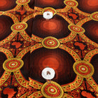 African Circle - Burnt Orange Long Sleeve Jacquard Woven Men's Shirt