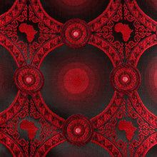 African Circle - Red Long Sleeve Jacquard Woven Men's Shirt