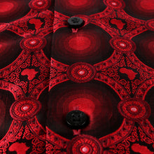 African Circle - Red Long Sleeve Jacquard Woven Men's Shirt