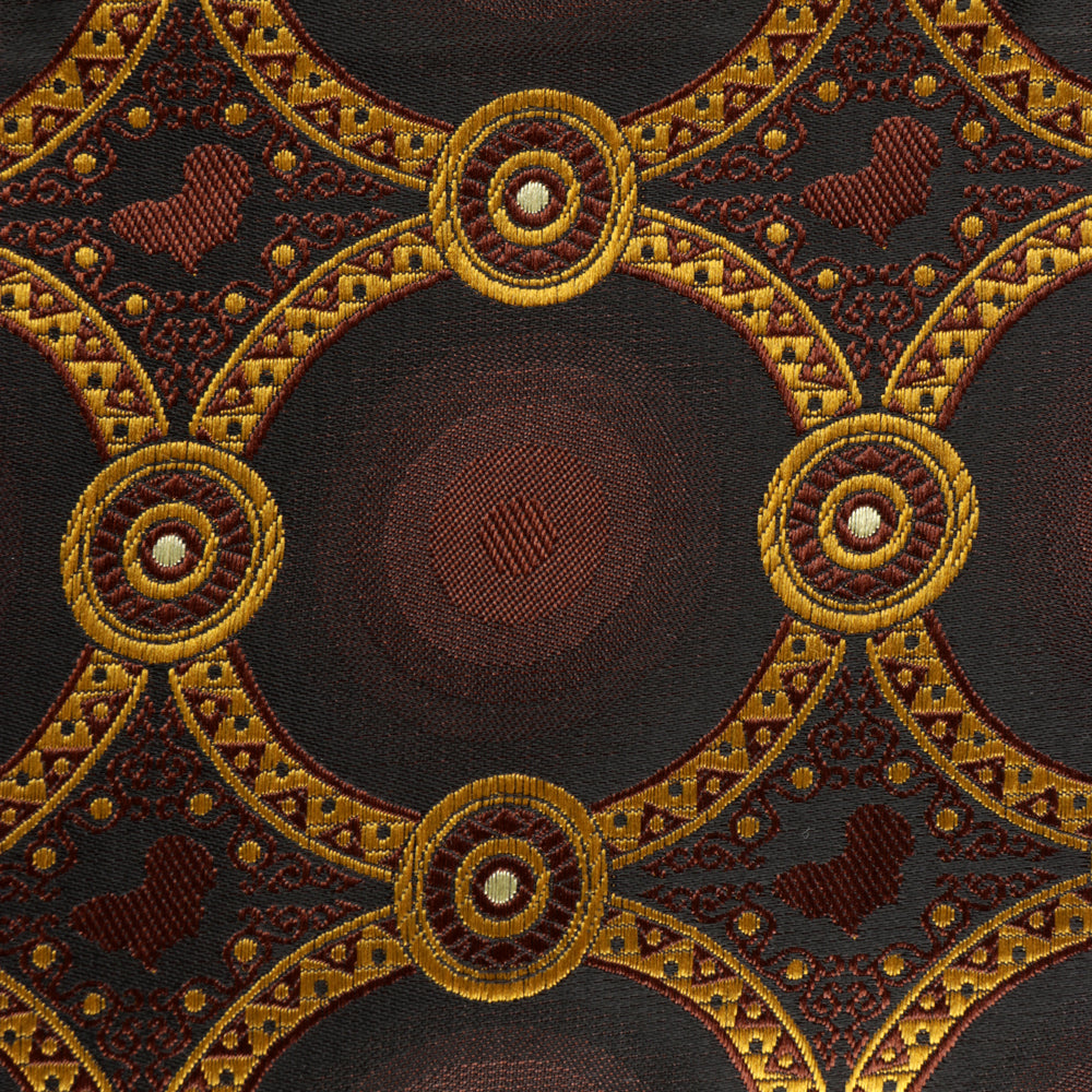 African Circle - Brown Long Sleeve Jacquard Woven Men's Shirt