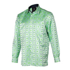 African Circle - Green Long Sleeve Jacquard Woven Men's Shirt