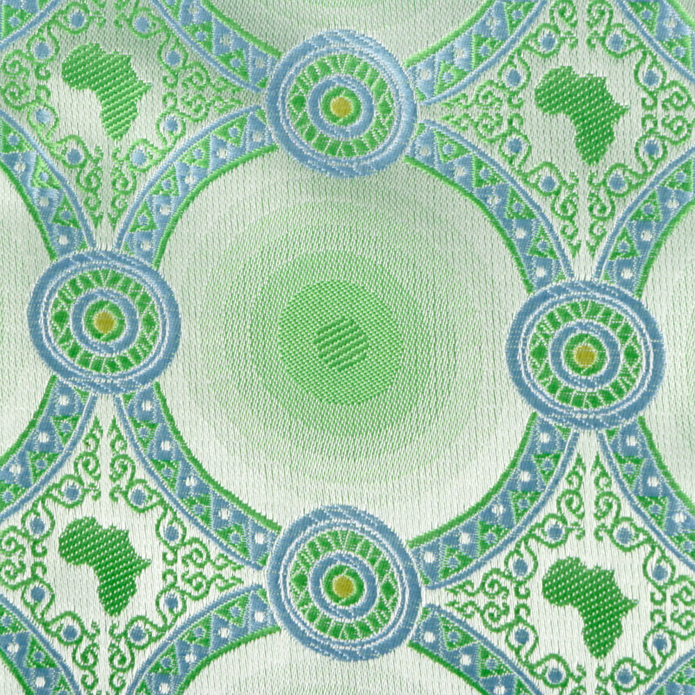 African Circle - Green Long Sleeve Jacquard Woven Men's Shirt