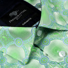 African Circle - Green Long Sleeve Jacquard Woven Men's Shirt