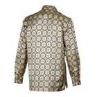 African Circle - Gold Long Sleeve Jacquard Woven Men's Shirt