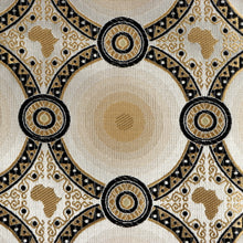 African Circle - Gold Long Sleeve Jacquard Woven Men's Shirt