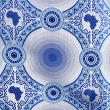 African Circle - Blue Long Sleeve Jacquard Woven Men's Shirt