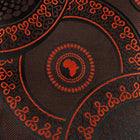 Large African Circle - Brown Long Sleeve Jacquard Woven Men's Shirt