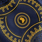 Large African Circle - Navy Long Sleeve Jacquard Woven Men's Shirt