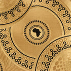 Large African Circle - Gold Long Sleeve Jacquard Woven Men's Shirt