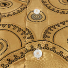 Large African Circle - Gold Long Sleeve Jacquard Woven Men's Shirt