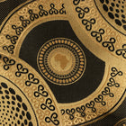 Large African Circle - Gold Brown Long Sleeve Jacquard Woven Men's Shirt