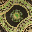 Large African Circle - Green Long Sleeve Jacquard Woven Men's Shirt