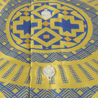 Large African Wave - Yellow Long Sleeve Jacquard Woven Men's Shirt