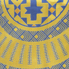 Large African Wave - Yellow Long Sleeve Jacquard Woven Men's Shirt