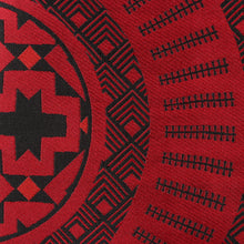 Large African Wave - Red Long Sleeve Jacquard Woven Men's Shirt