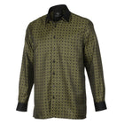 Madiba's Diamond - Gold Long Sleeve Jacquard Woven Men's Shirt