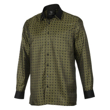 Madiba's Diamond - Gold Long Sleeve Jacquard Woven Men's Shirt