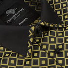 Madiba's Diamond - Gold Long Sleeve Jacquard Woven Men's Shirt