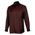 Madiba's Diamond - Red Long Sleeve Jacquard Woven Men's Shirt