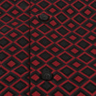 Madiba's Diamond - Red Long Sleeve Jacquard Woven Men's Shirt