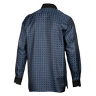 Madiba's Diamond - Navy Long Sleeve Jacquard Woven Men's Shirt