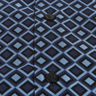 Madiba's Diamond - Navy Long Sleeve Jacquard Woven Men's Shirt