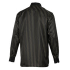 Madiba's Pin Stripe - Black Long Sleeve Jacquard Woven Men's Shirt