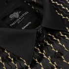 Madiba's Pin Stripe - Black Long Sleeve Jacquard Woven Men's Shirt