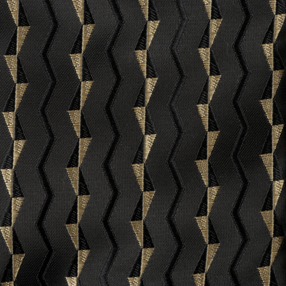 Madiba's Pin Stripe - Black Long Sleeve Jacquard Woven Men's Shirt