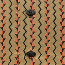 Madiba's Pin Stripe - Gold Long Sleeve Jacquard Woven Men's Shirt