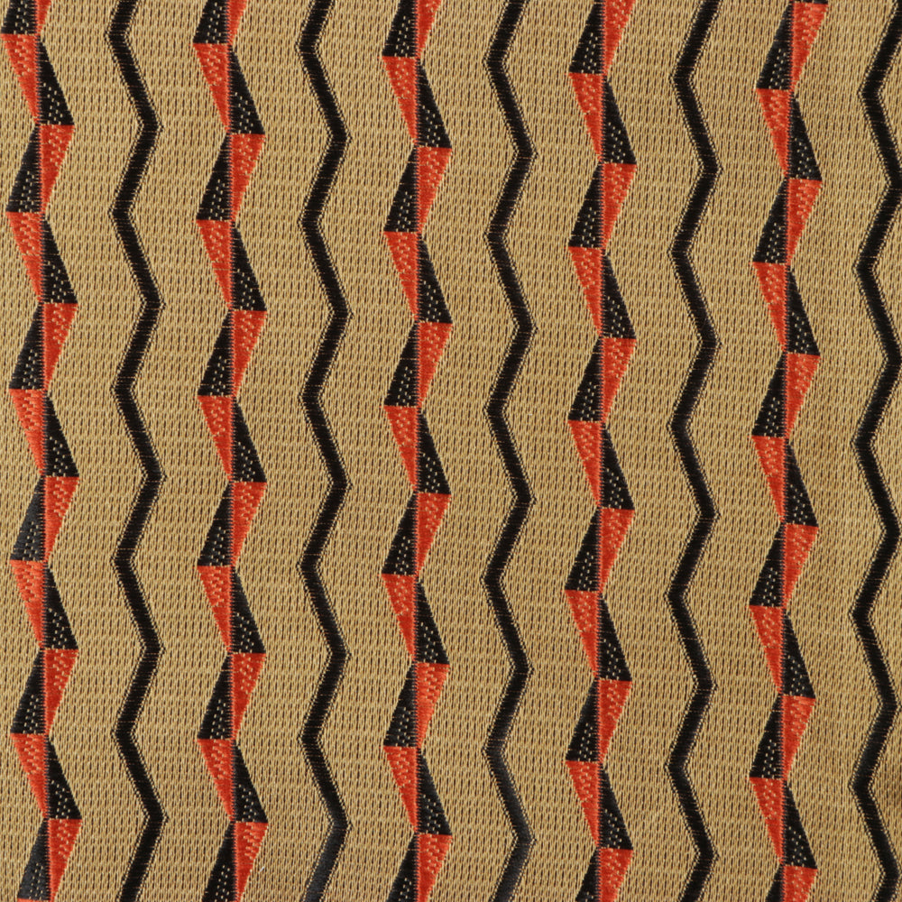 Madiba's Pin Stripe - Gold Long Sleeve Jacquard Woven Men's Shirt