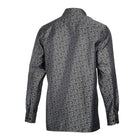 Madiba's Paisley - Black Long Sleeve Jacquard Woven Men's Shirt