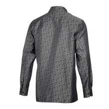 Madiba's Paisley - Black Long Sleeve Jacquard Woven Men's Shirt