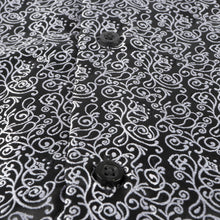 Madiba's Paisley - Black Long Sleeve Jacquard Woven Men's Shirt